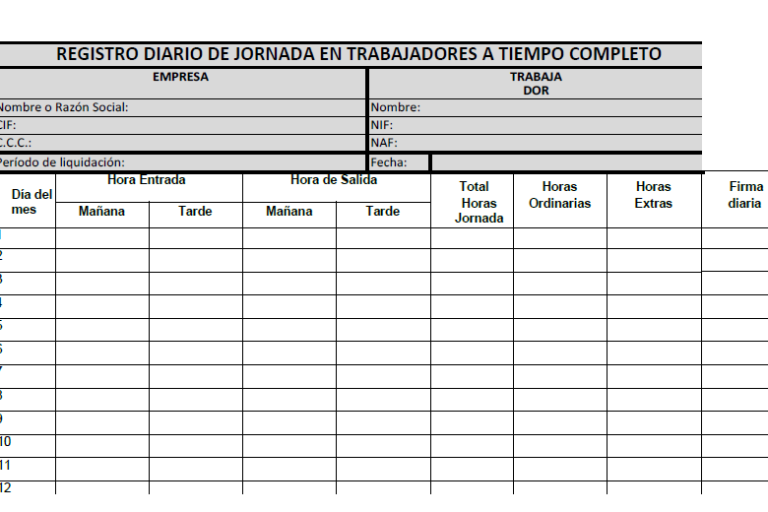 Registro de horas